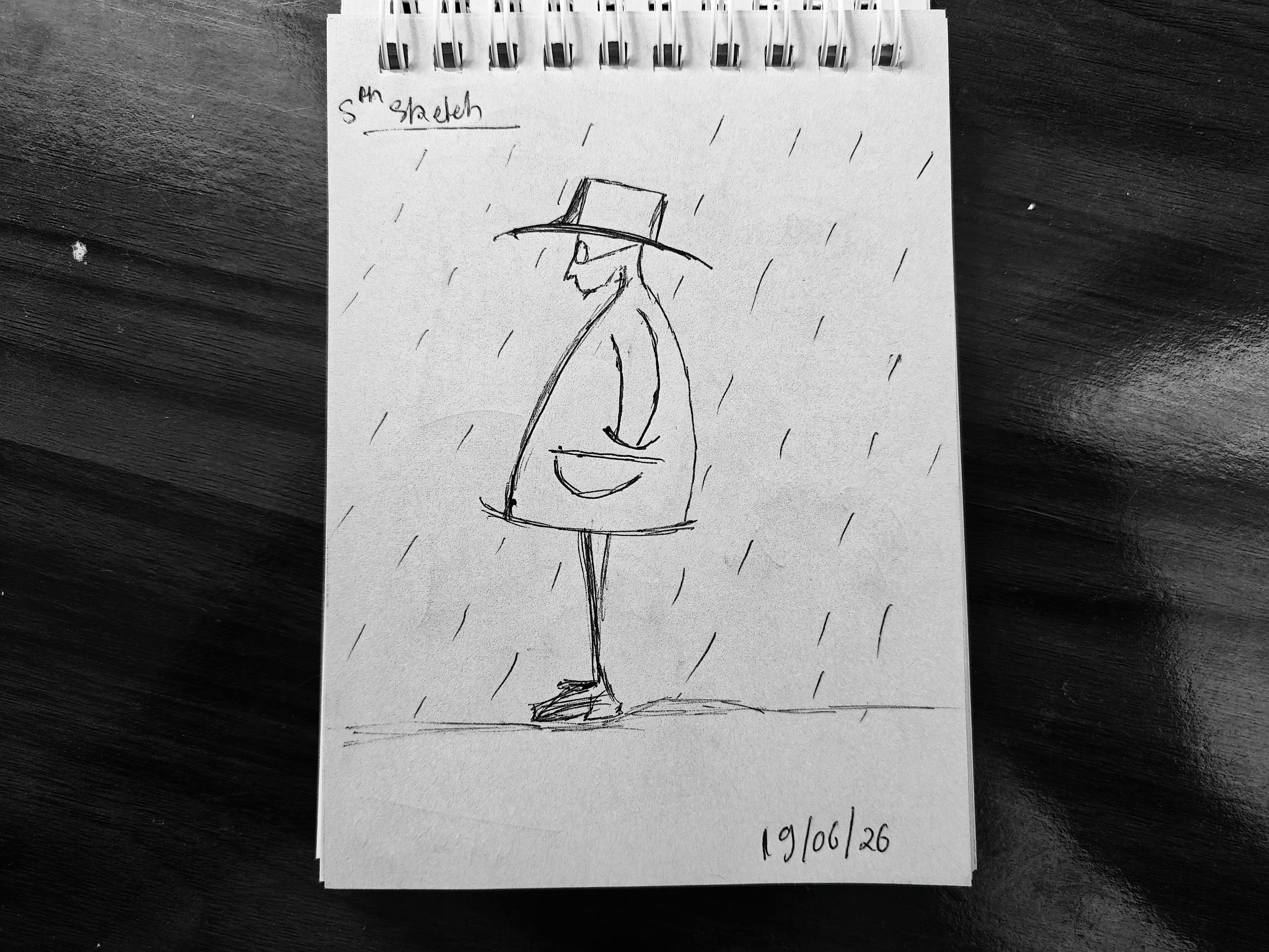A Man in Rain